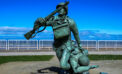 Omaha Beach statue A drive through Normandy is a drive through history