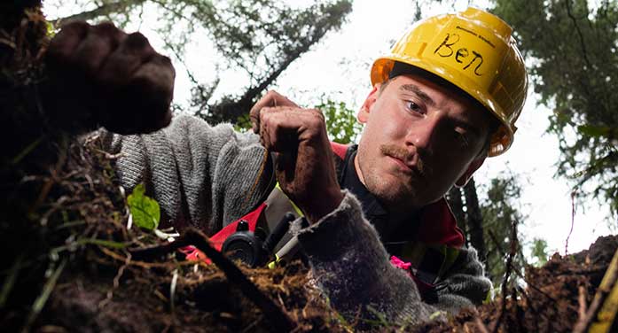 Forestry field school participant Ben Strelkov Forestry field school gets a makeover for a growing industry